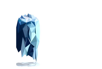 Iceberg polygon icon vector, mountain diamond and geometric shape design,vector art and illustration.