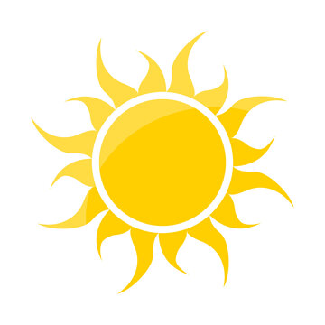 Sun icon vector illustration in flat design