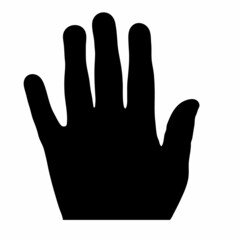 hand of a child on a white background vector art.