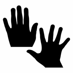 two childrens hands on a white background.