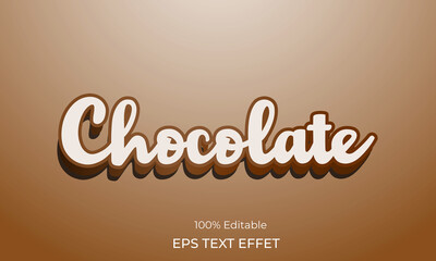 Chocolate text effect, Editable text effect
