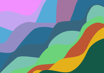 Creative geometric colorful waves background