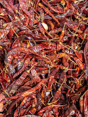 Heap of Dried Chili whole background