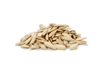 Pile of Roasted Pumpkin Seeds Isolated