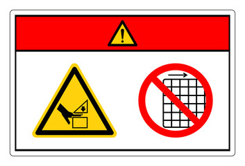 Danger Crush Of Finger Hazard Do Not Remove Guard Symbol Sign, Vector Illustration, Isolate On White Background Label .EPS10