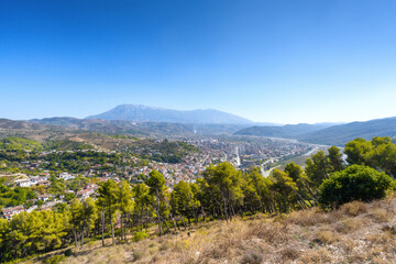 Fototapeta na wymiar view of berat town center in albania