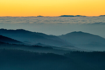 Nach Sonnenuntergang im Nordschwarzwald