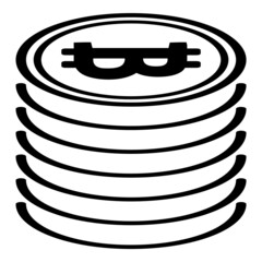 Bitcoin Flat Icon Isolated On White Background