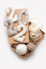 2022 knitted christmas gifts Hobby Zero Waste Eco Friendly Christmas Gifts Thread Christmas Trees Christmas cozy Decor.