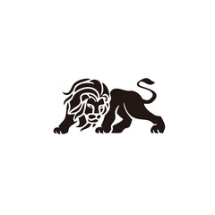 animal lion illustration logo design