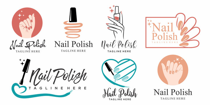 Nail Polish Logo Hot Pink Sticker