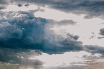 Naklejka na ściany i meble huge clouds in the sky, sky before the storm, dramatic clouds