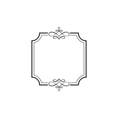 Decorative Frame icon vector. Border illustration sign. Vintage corner symbol or logo.