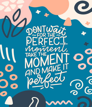Naklejki Hand drawn lettering quote in modern calligraphy style about business motivation. Inspiration slogan for print and poster design. Vector