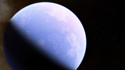 Planets and galaxy, science fiction wallpaper 3d illustration