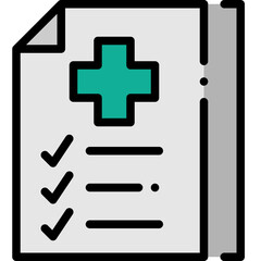 Obraz premium medical checkup filled outline icon