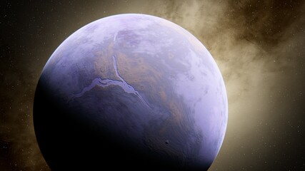 Planets and galaxy, science fiction wallpaper 3d illustration