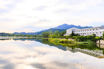 Fototapeta premium China Beijing Yanqi lake beautiful view KEMPINSKI HOTELS