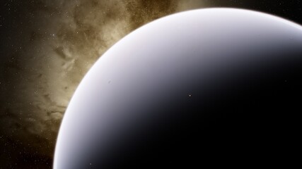 Planets and galaxy, science fiction wallpaper 3d illustration