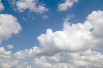 Naklejka na ściany i meble blue sky background with a tiny clouds