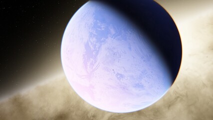 Planets and galaxy, science fiction wallpaper 3d illustration