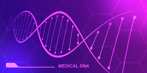 2d render of dna structure, abstract background
