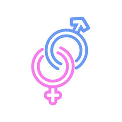 male and female icons, vector illustration