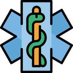star of life filled outline icon