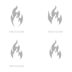 fire hazard icon, vector illustration