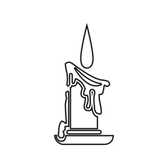 image of candle, candle concept, vector illustration