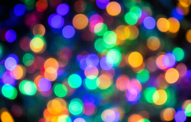 Fototapeta premium Abstract festive background. Shining bokeh 