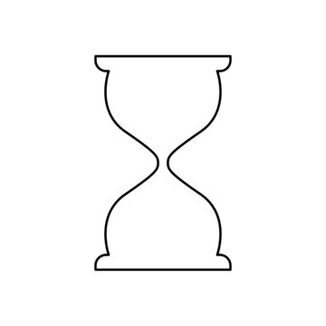 image of an hourglass, vector illustration