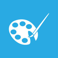 palette and bones icon, vector illustration