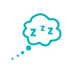 Sleep clouds icon, vector illustration