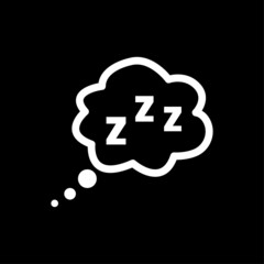 Sleep clouds icon, vector illustration