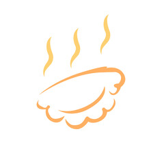 dumpling icon, on a white background, vector illustration