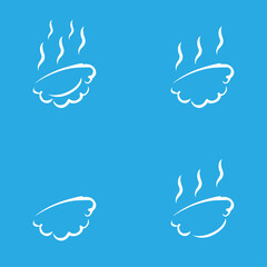 Fototapeta na wymiar dumpling icon, on a white background, vector illustration