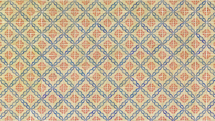 Typical traditional Portuguese Azulejos ceramic tiles