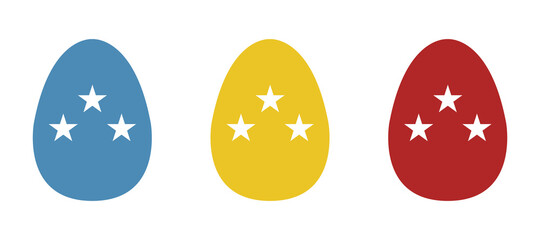 Easter egg icon on a white background, vector illustration