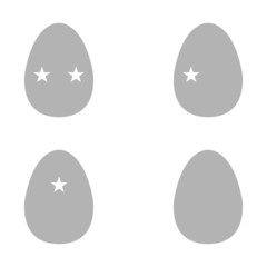 Easter egg icon on a white background, vector illustration