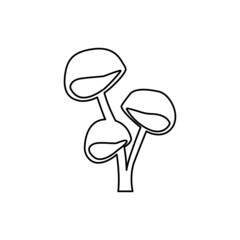 mushroom icon on a white background, vector illustration