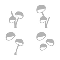 mushroom icon on a white background, vector illustration