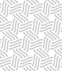Vector geometric seamless pattern. Modern geometric background with intertwining stripes.