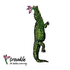 Obraz premium Cartoon for Kathin ceremony.