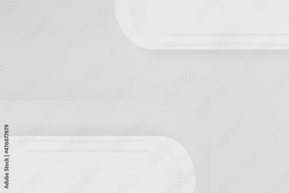 Poster abstract geometric white and soft light grey background with horizontal rounded rectangle blank form