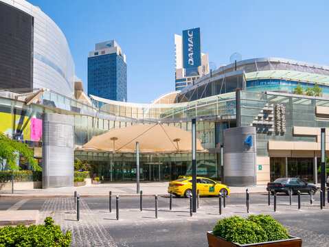 Amman, Jordan - 09.02.2021: Abdali Shopping Mall next to Damac Tower building condominium complex