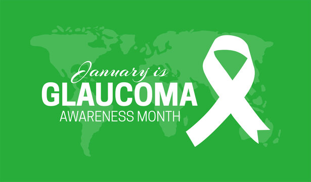 Green January is National Glaucoma Awareness Month Background Illustration