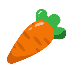 Cute Carrot Fresh Vector Illustration