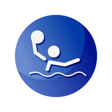 Water polo icon. A symbol dedicated to sports and games. Vector illustrations.