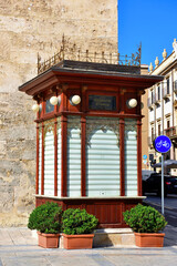 ciullo square the liberty style kiosk used as an ice cream parlor  Alcamo Italy